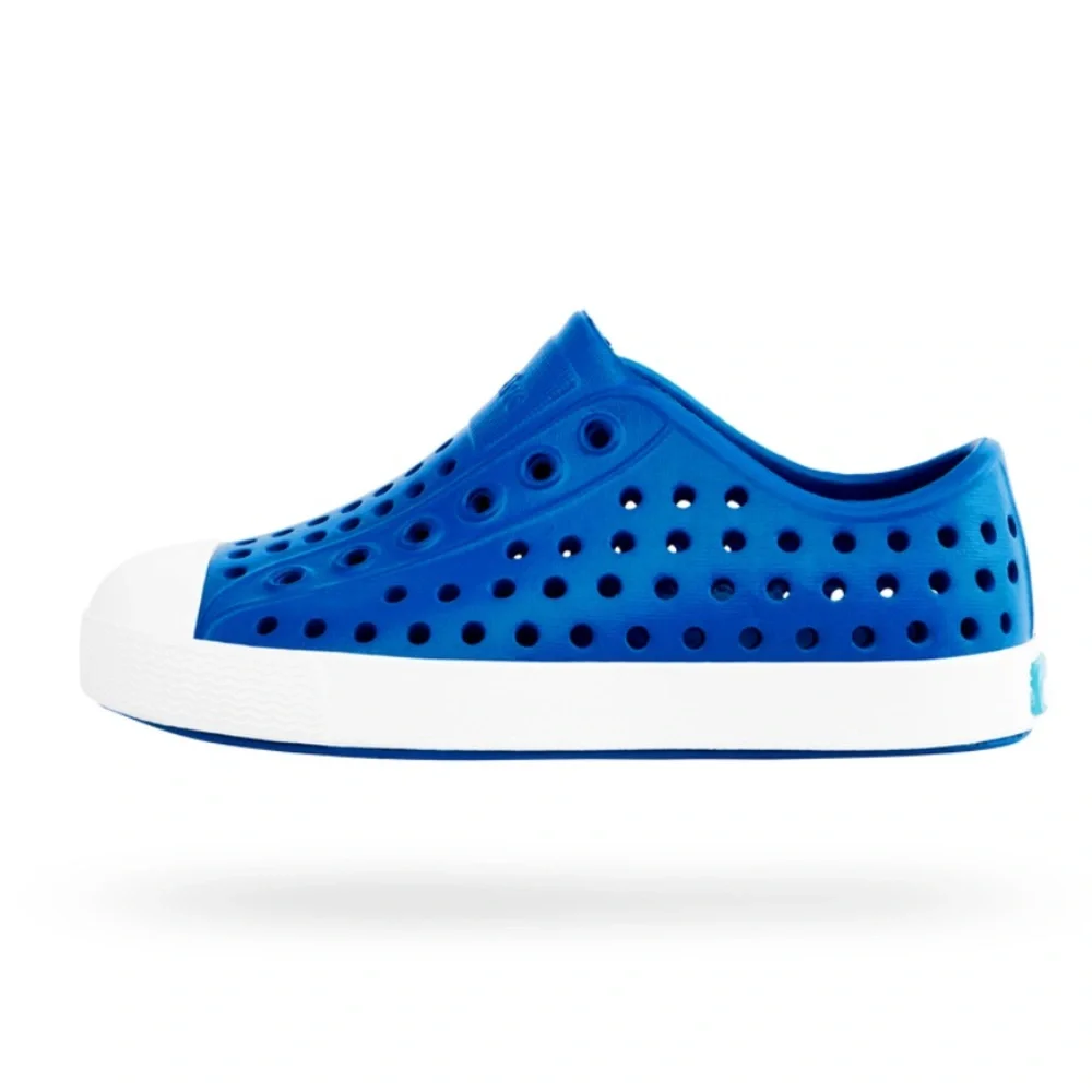 Native Jefferson Style Blue Glow in the Dark Slip On Toddler Shoes